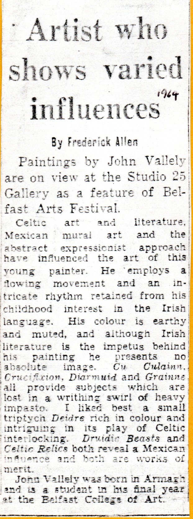 newspaper article 1964